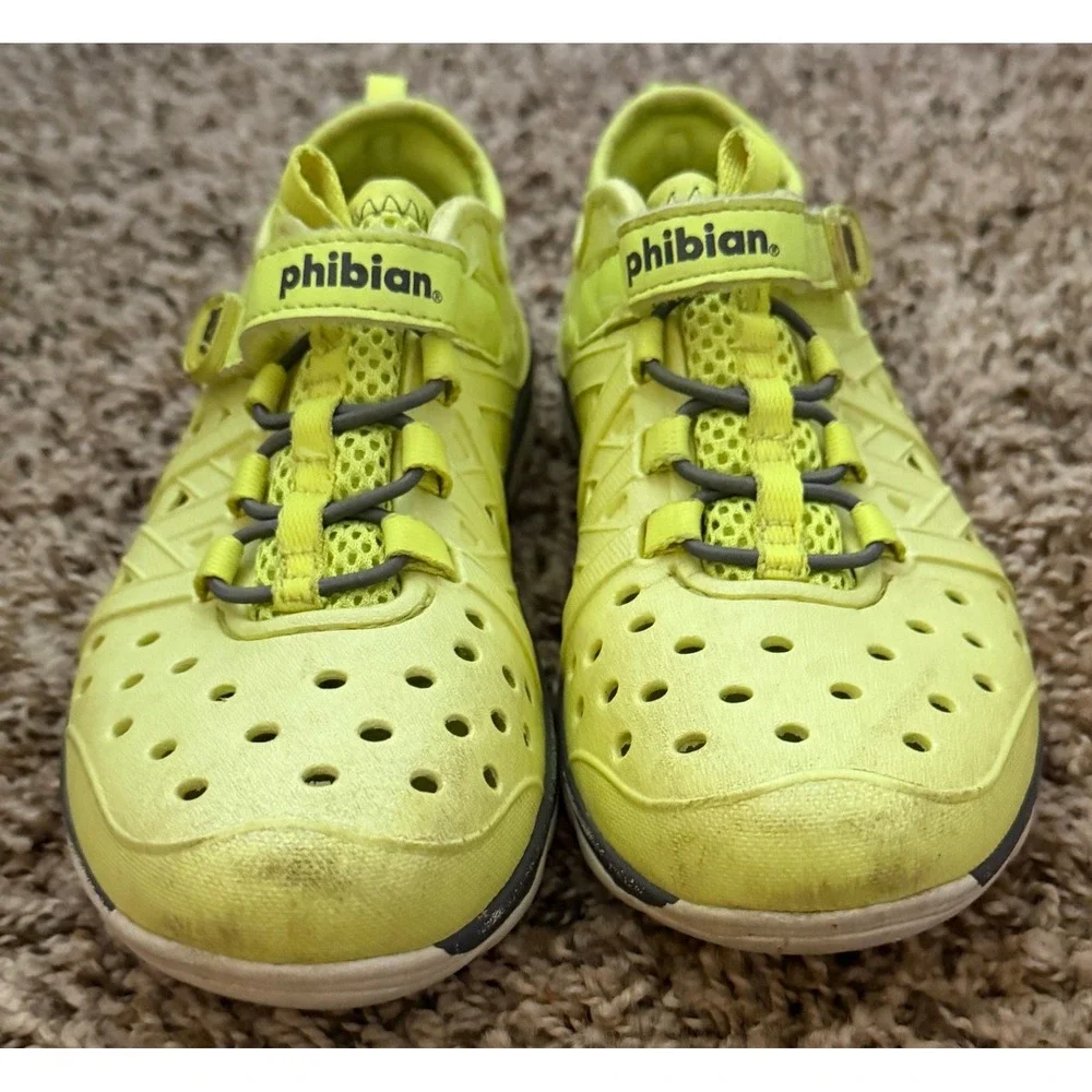 Stride Right Phibian Made 2 Play Yellow Green Water Shoes Size 11